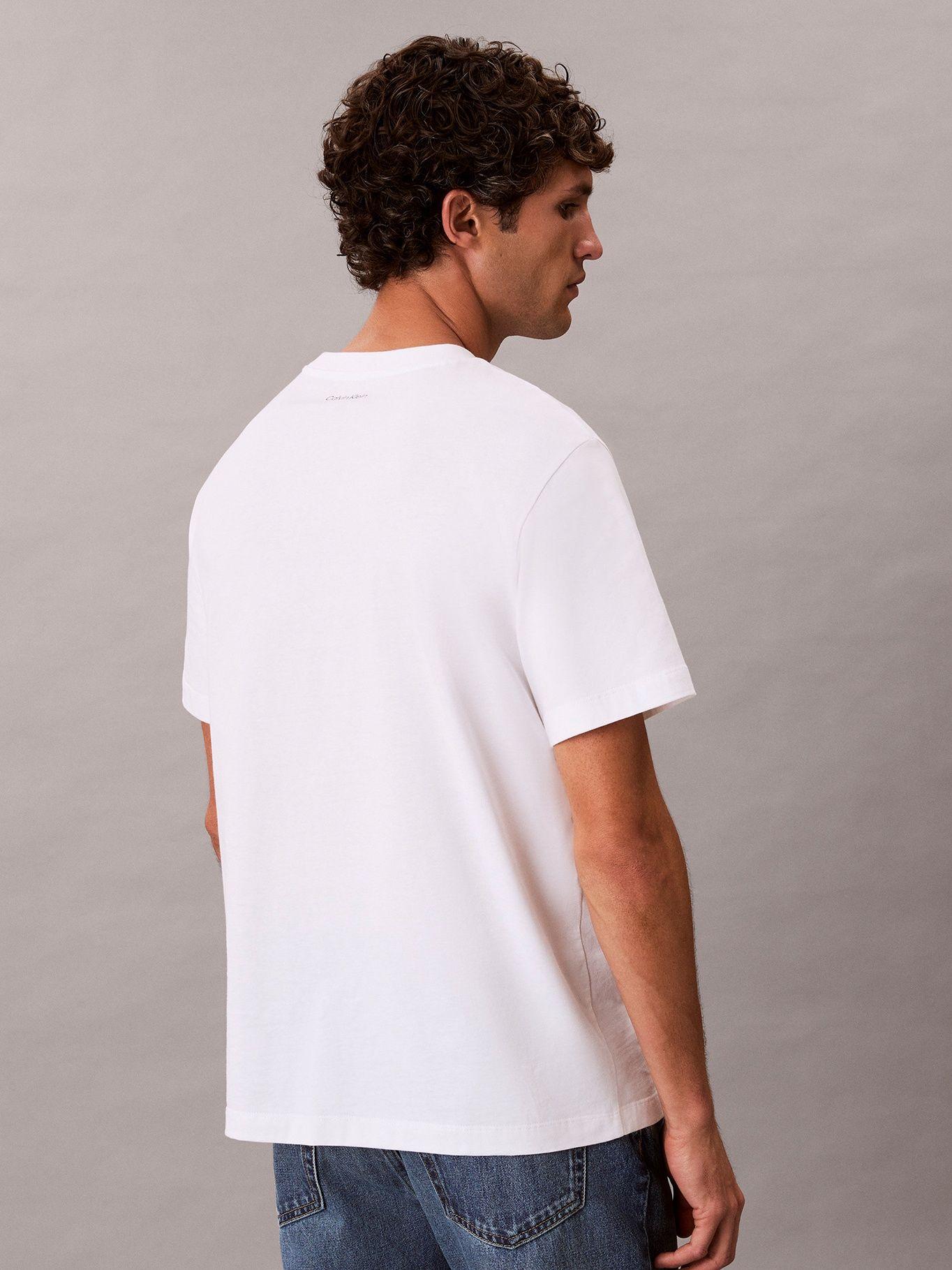 Polera con Logo Gráfico Blanco Calvin Klein-2