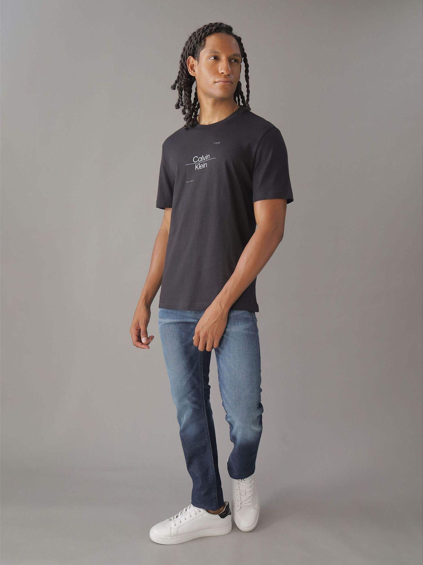 Polera Optic Line Logo Negro Calvin Klein-1
