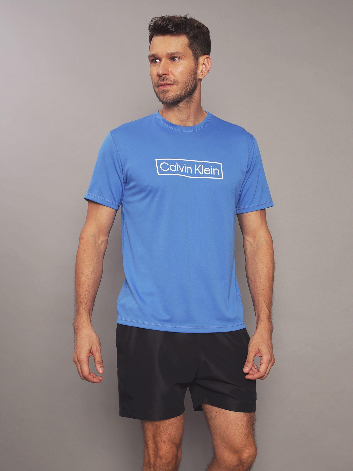 Polera Rash Guard Azul Calvin Klein-0