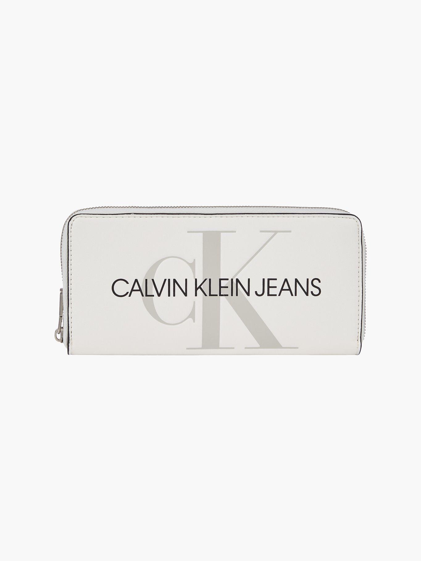 Billetera CKJ Sculpted Blanco Calvin Klein Mujer-0