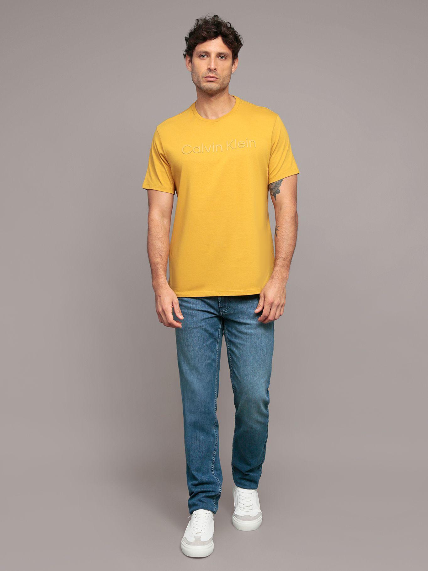 Polera con logotipo tonal Amarillo Calvin Klein-1