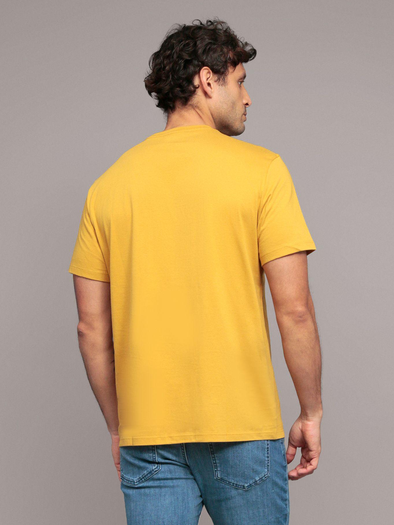 Polera con logotipo tonal Amarillo Calvin Klein-3