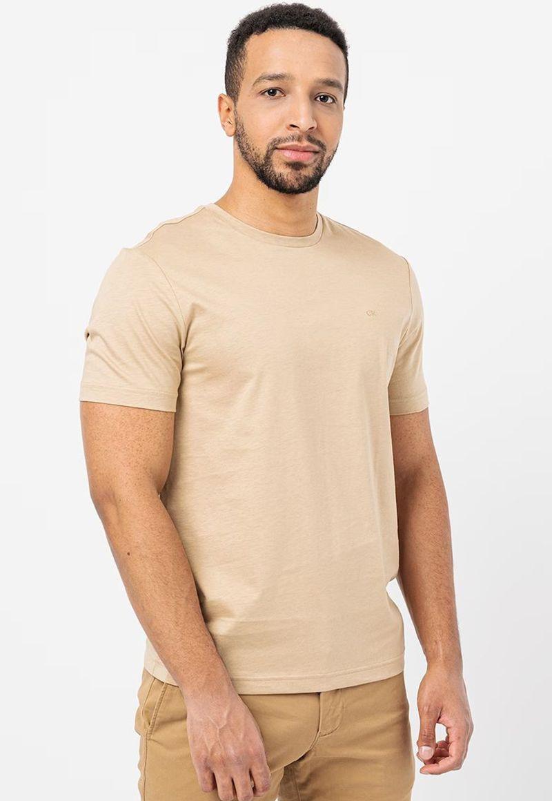 Camiseta con logo Beige Calvin Klein K10K110589-PF2-0