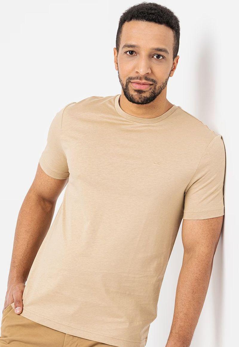 Camiseta con logo Beige Calvin Klein K10K110589-PF2-3