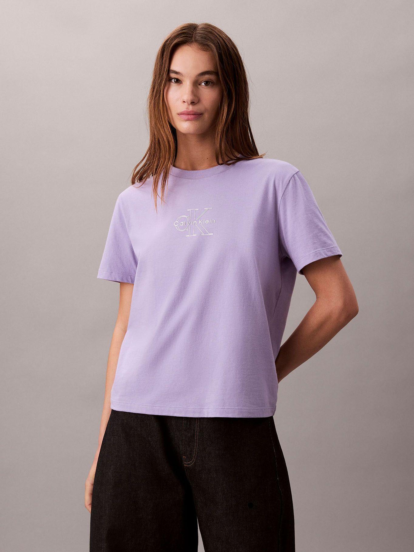 Polera Classic Foil Monologo Lila Calvin Klein-4