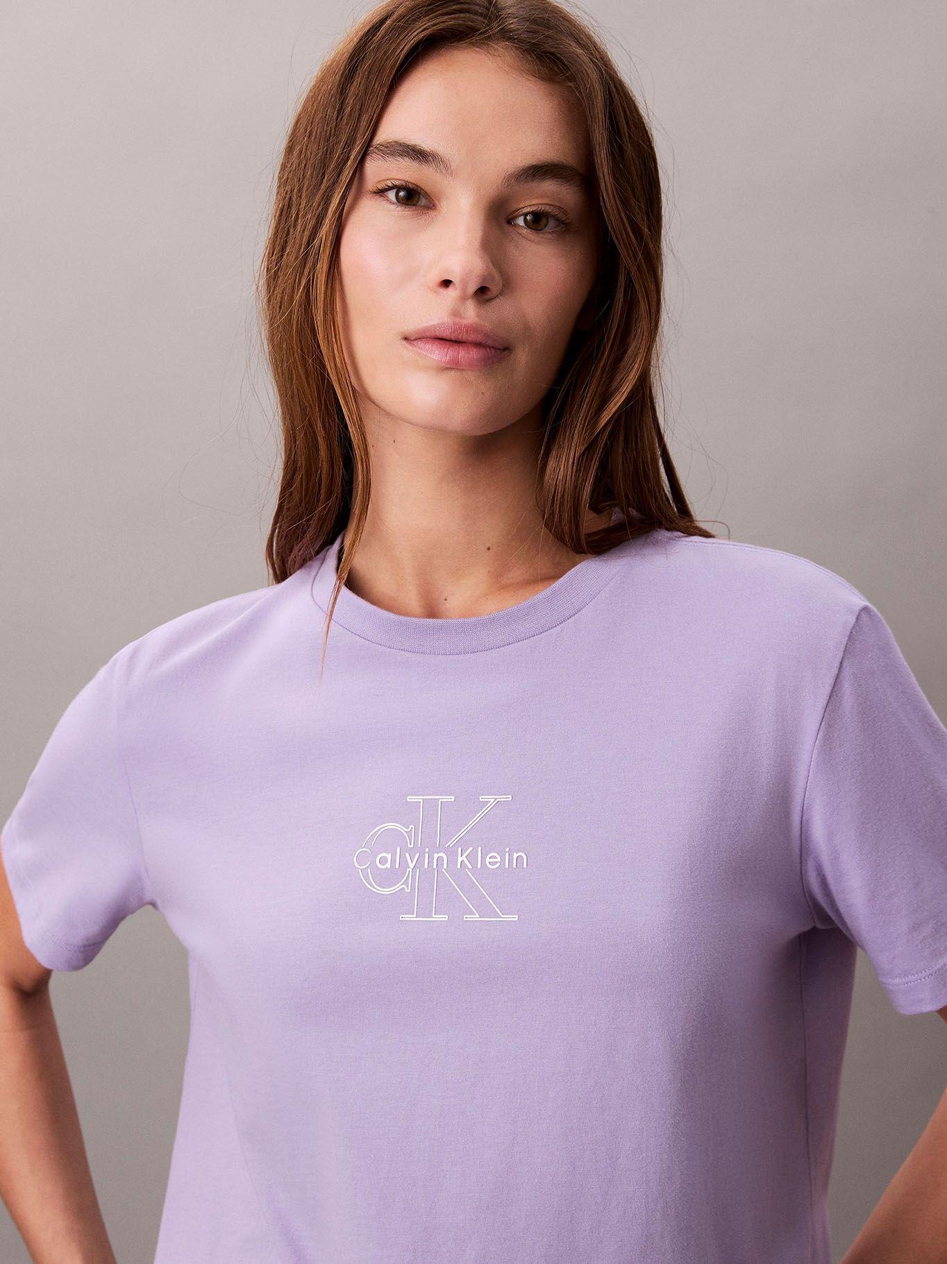 Polera Classic Foil Monologo Lila Calvin Klein-5