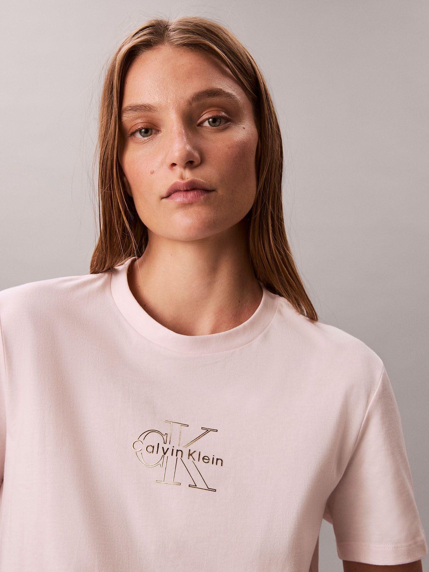 Polera Classic Foil Monologo Rosado Calvin Klein-4