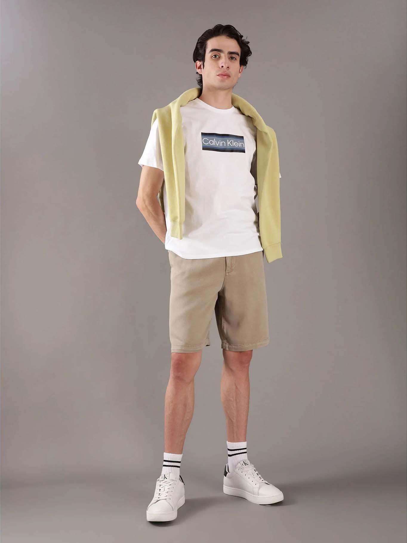 Polera Calvin Band Stripe Blanco Calvin Klein-1