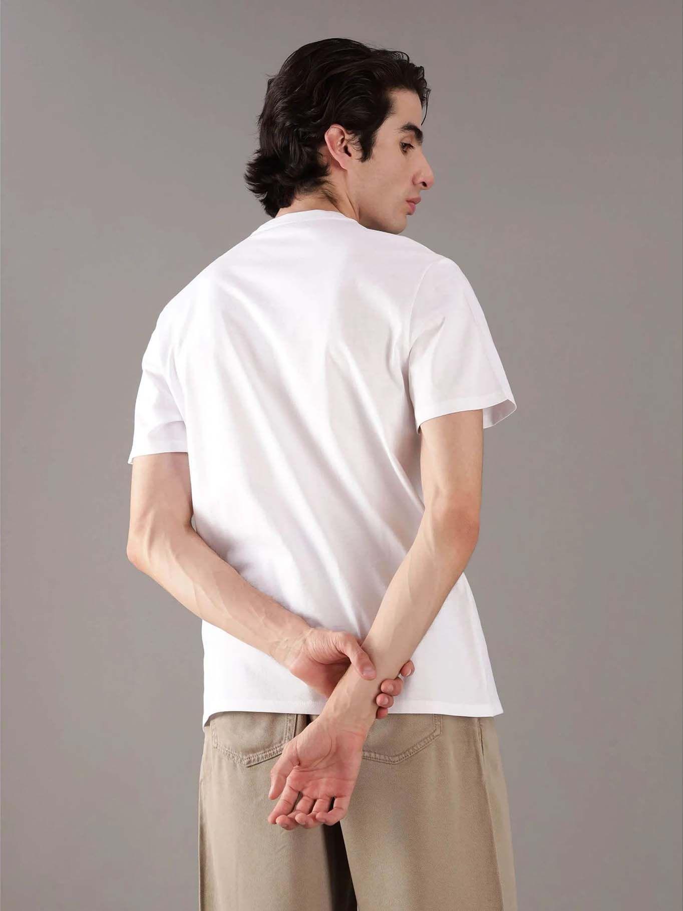 Polera Calvin Band Stripe Blanco Calvin Klein-2