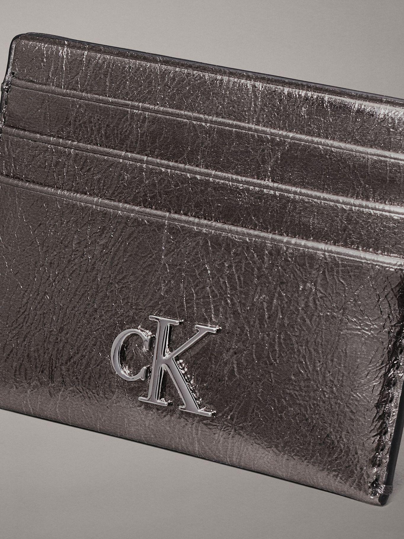 Tarjetero Minimal Monogram 6Cc Gris Calvin Klein-3