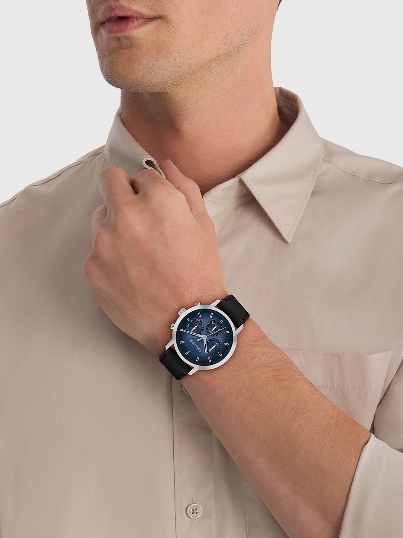 Reloj Gauge Blue Plateado Calvin Klein-3