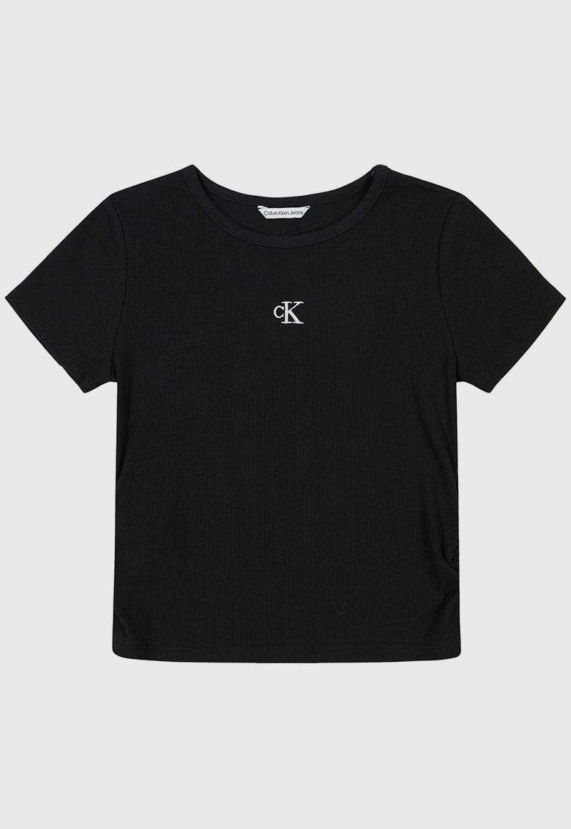 Polera Niña Shirred Baby Negro Calvin Klein-0