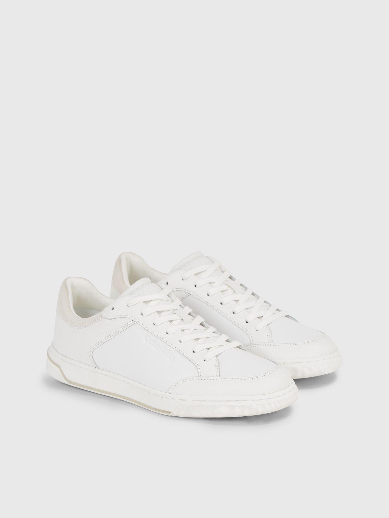 Zapatilla de Cuero Low Top Lace Up Blanco Calvin Klein-0