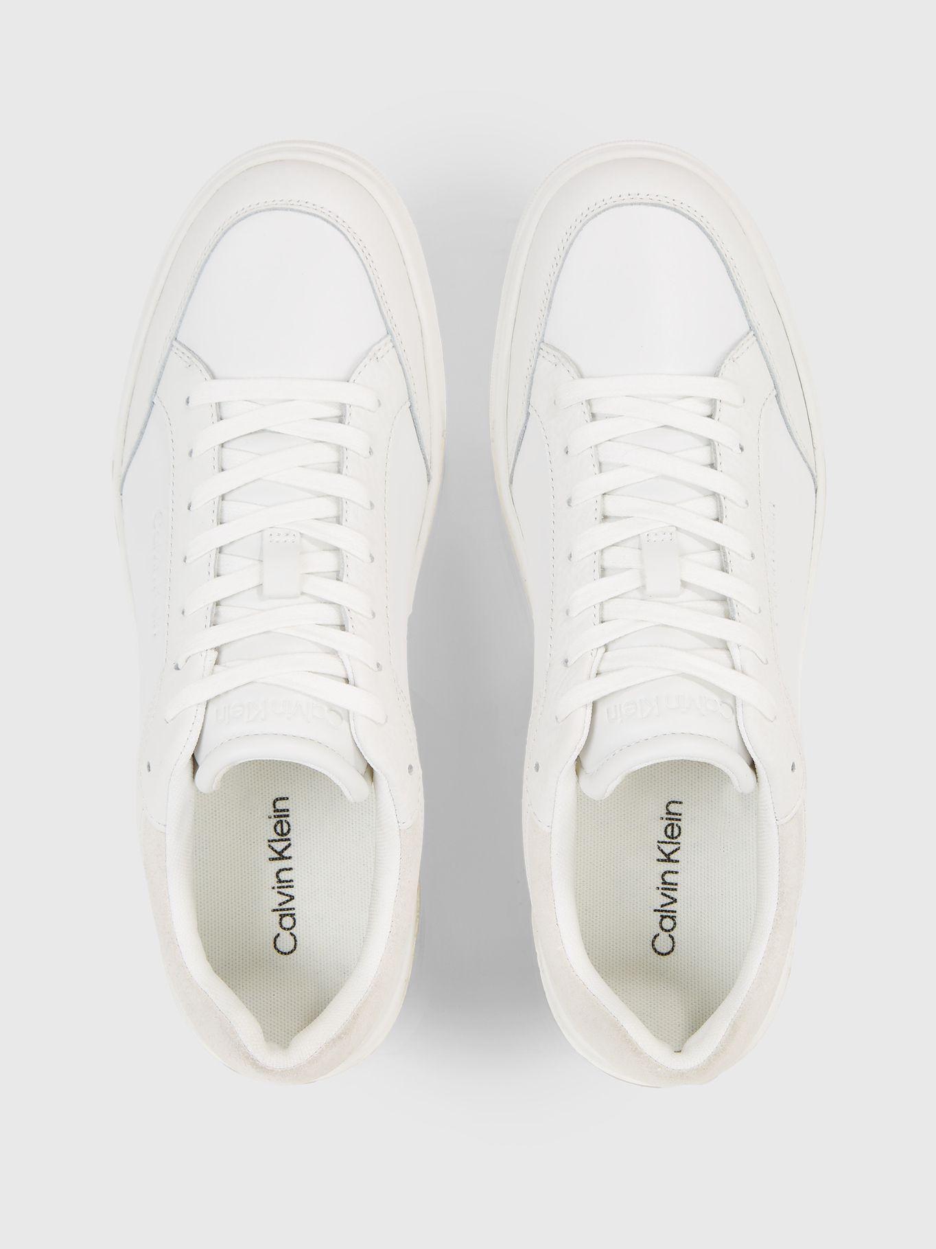 Zapatilla de Cuero Low Top Lace Up Blanco Calvin Klein-2