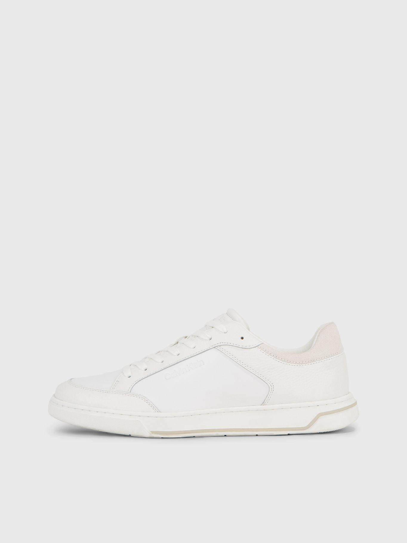 Zapatilla de Cuero Low Top Lace Up Blanco Calvin Klein-5