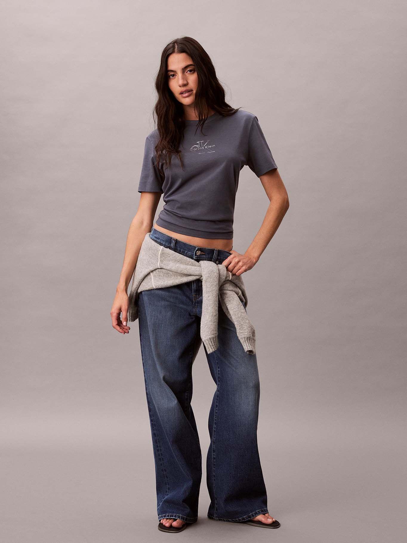 Polera Classic Foil Monologo Azul Calvin Klein-1