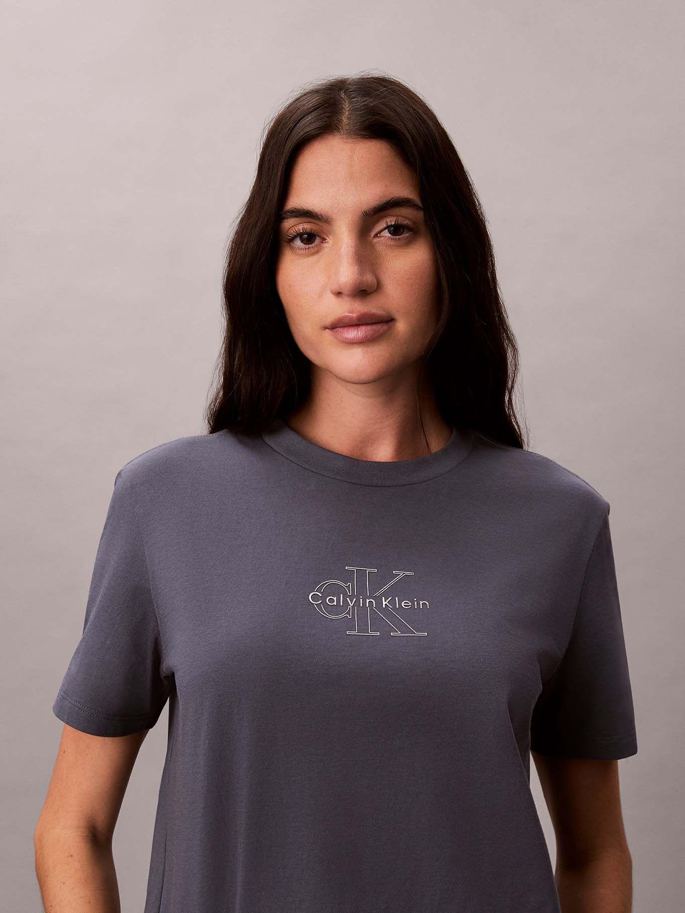 Polera Classic Foil Monologo Azul Calvin Klein-3