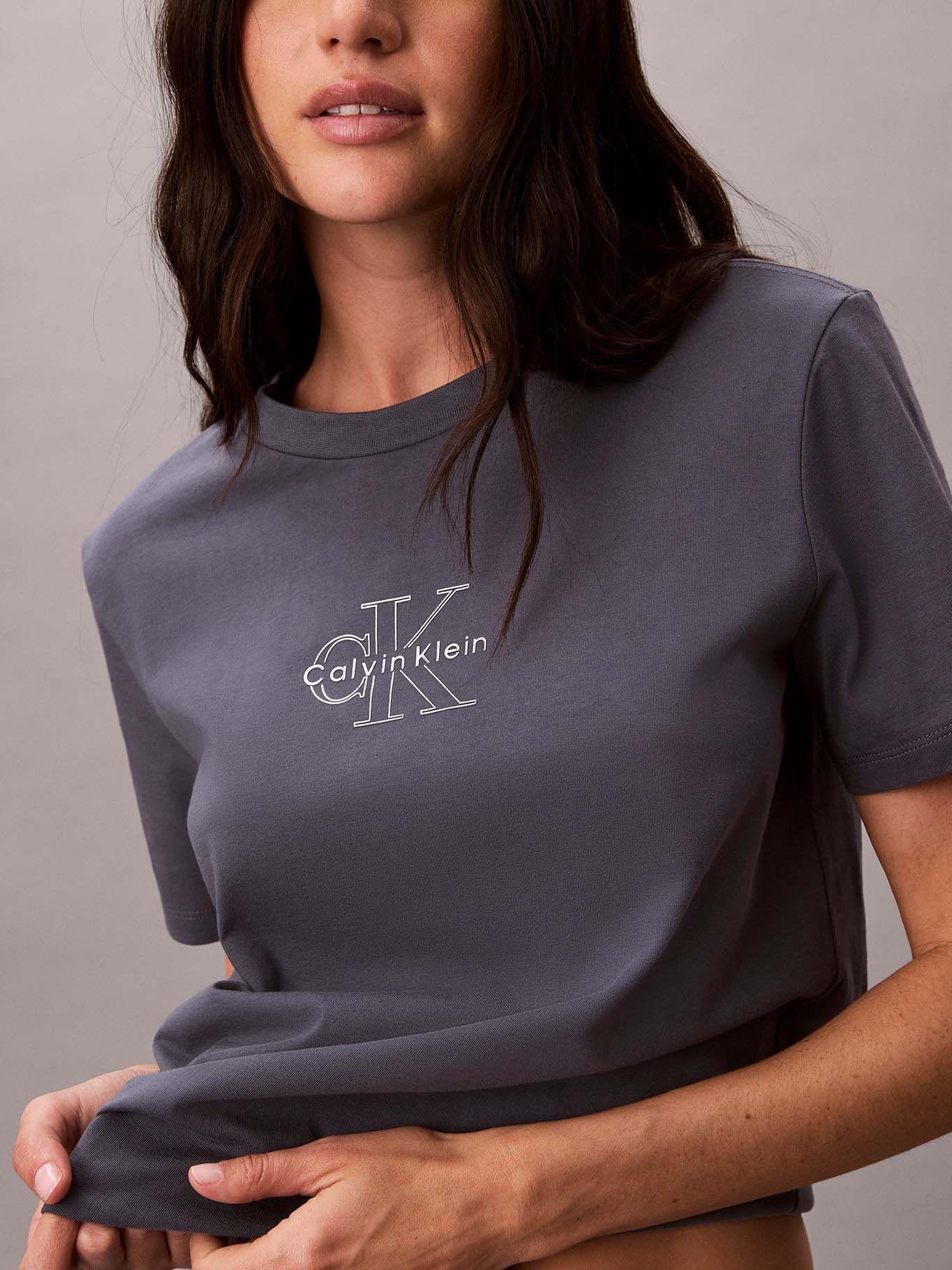 Polera Classic Foil Monologo Azul Calvin Klein-4