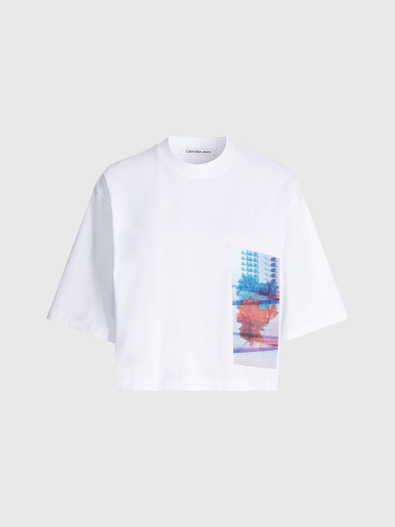 Camiseta bordada holgada Blanco Calvin Klein-5