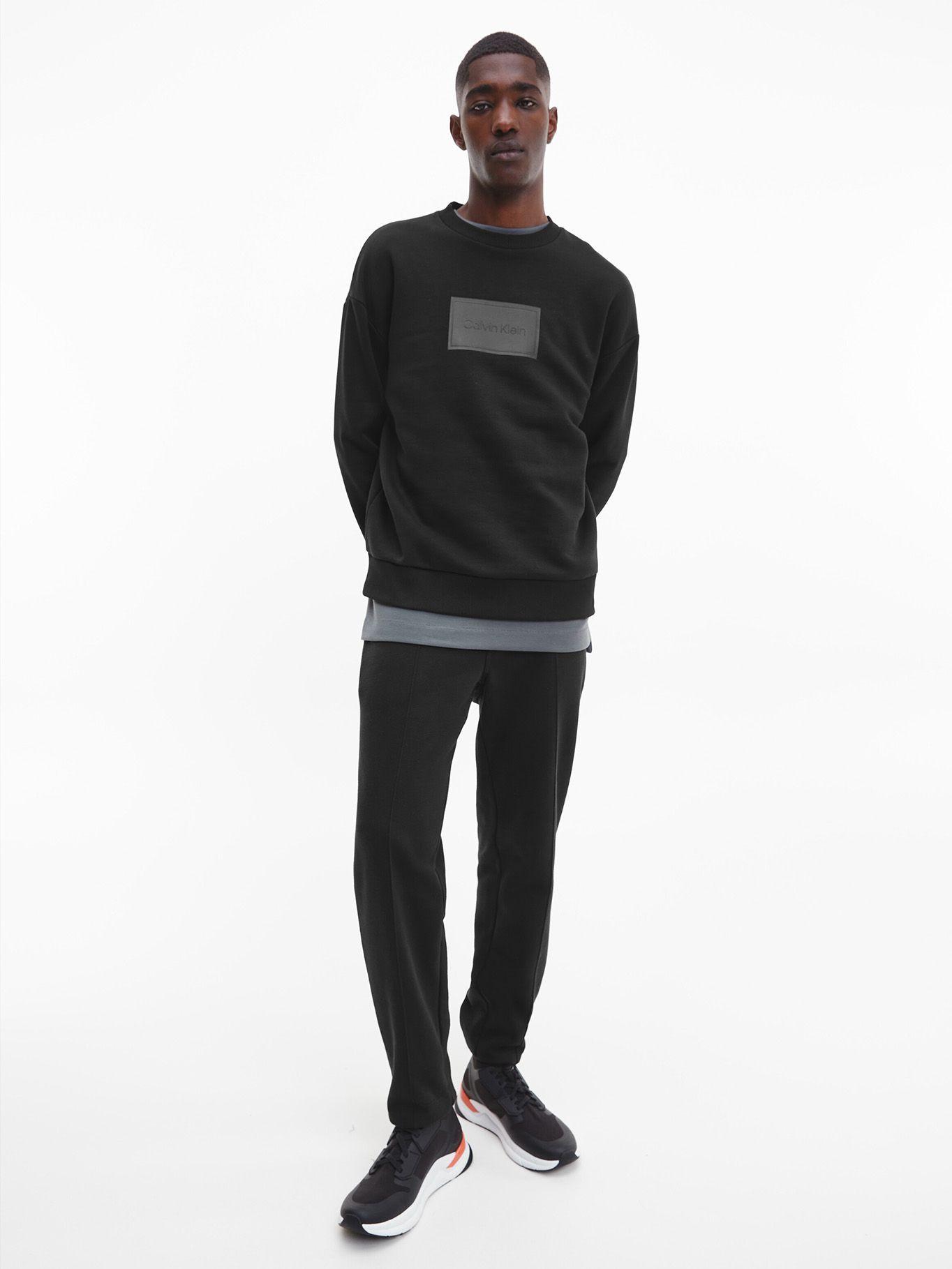 Polerón Textured Logo Negro Calvin Klein-1