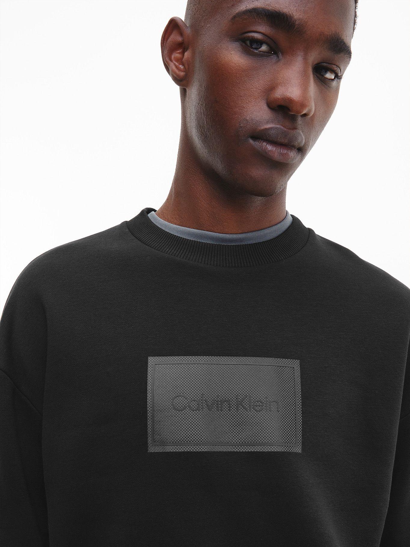 Polerón Textured Logo Negro Calvin Klein-3