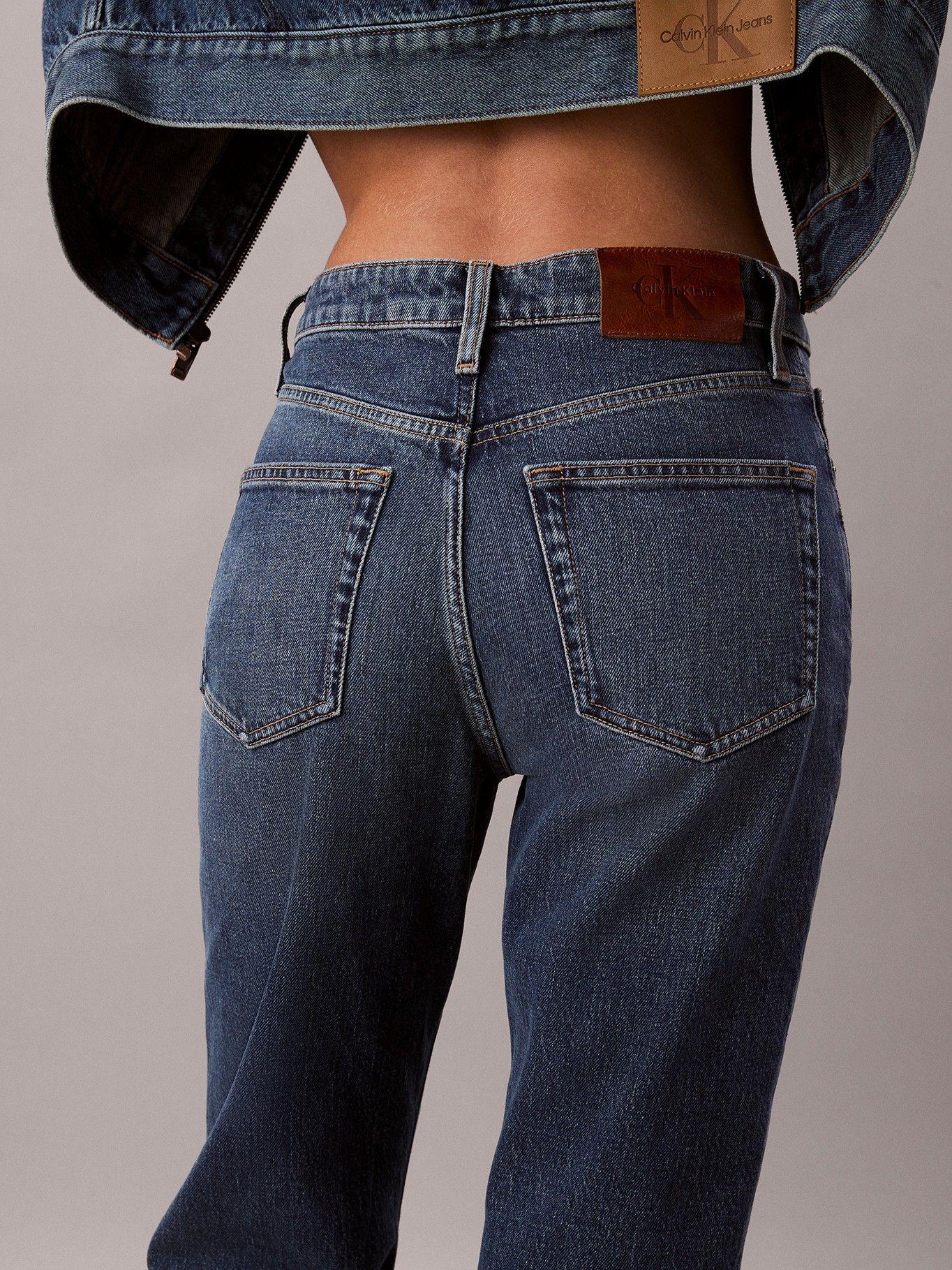 Jeans High Rise con Acabado Stanton Azul Calvin Klein-3