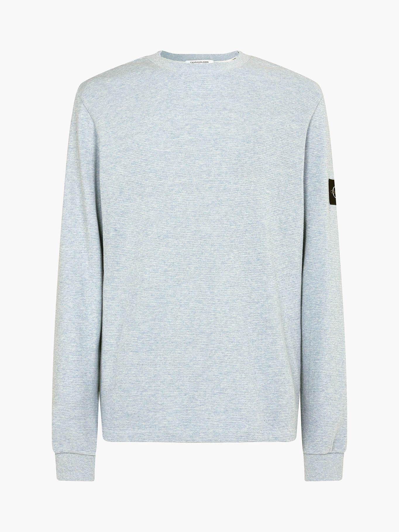 Polera Ls Badge Waffle Gris P01 Calvin Klein-4