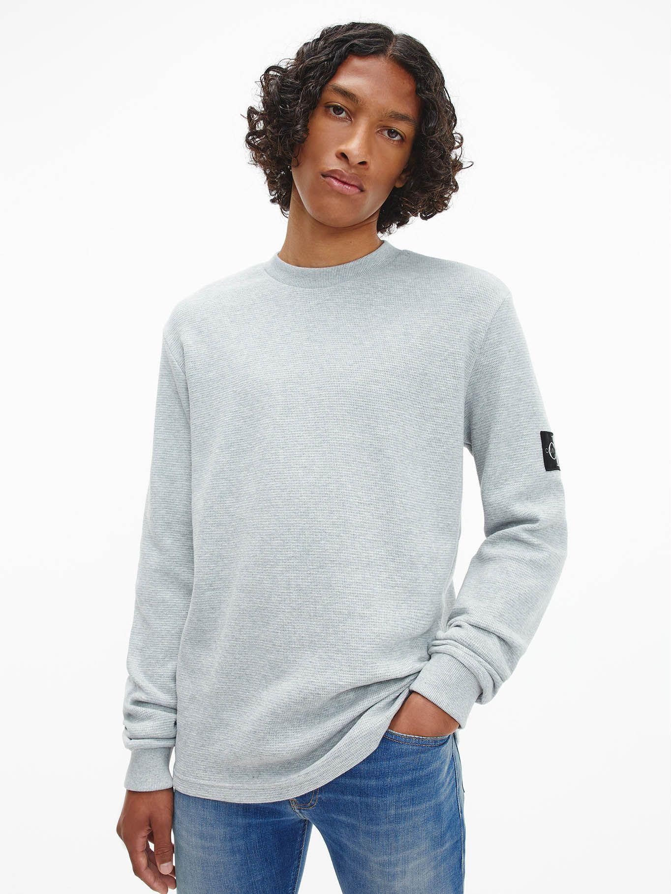 Polera Ls Badge Waffle Gris P01 Calvin Klein-0