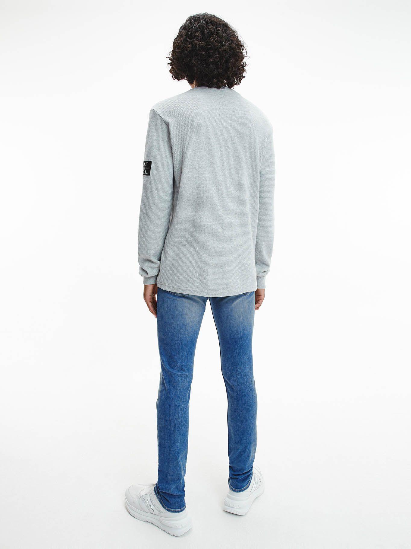 Polera Ls Badge Waffle Gris P01 Calvin Klein-2