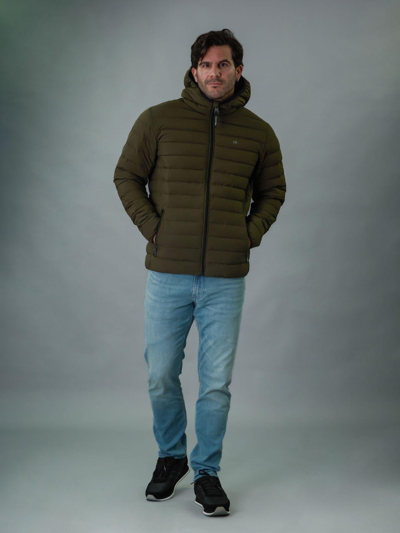 Parka con Gorro Packable Verde Calvin Klein-1