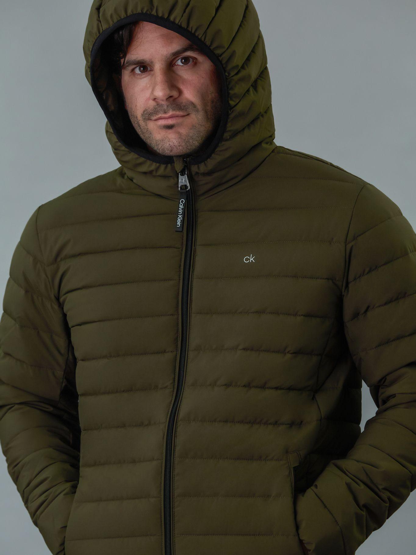 Parka con Gorro Packable Verde Calvin Klein-3