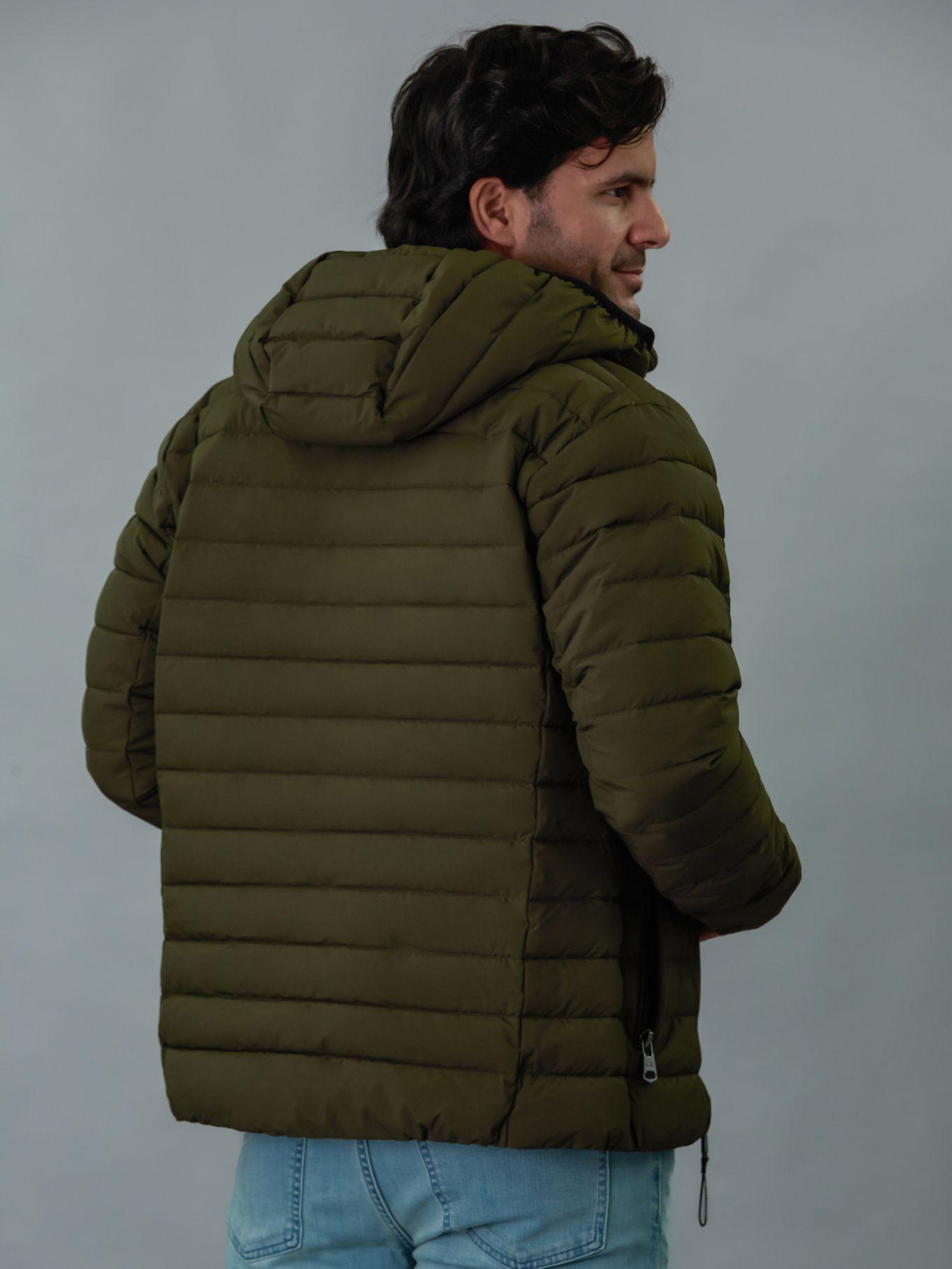 Parka con Gorro Packable Verde Calvin Klein-4