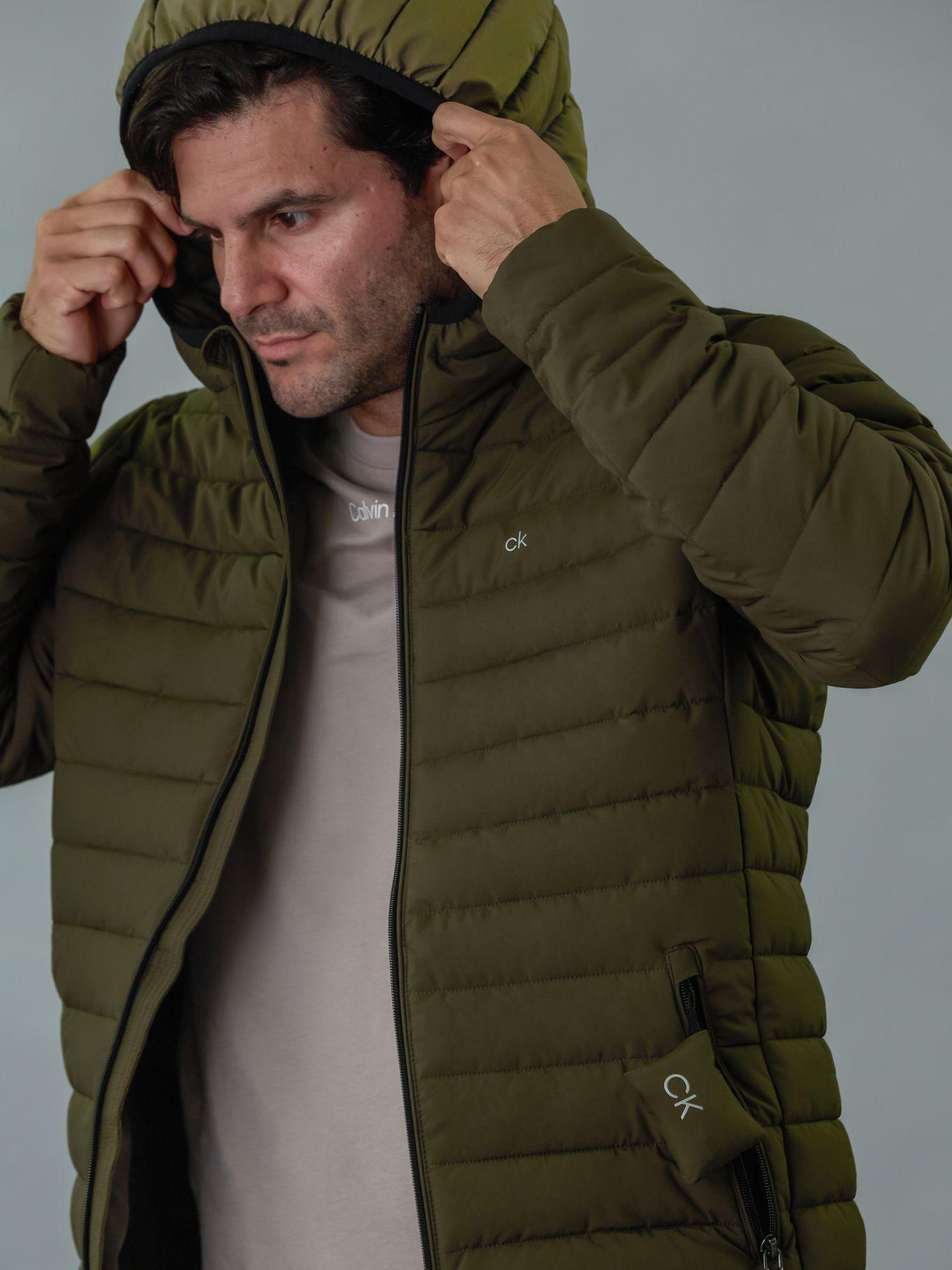 Parka con Gorro Packable Verde Calvin Klein-5