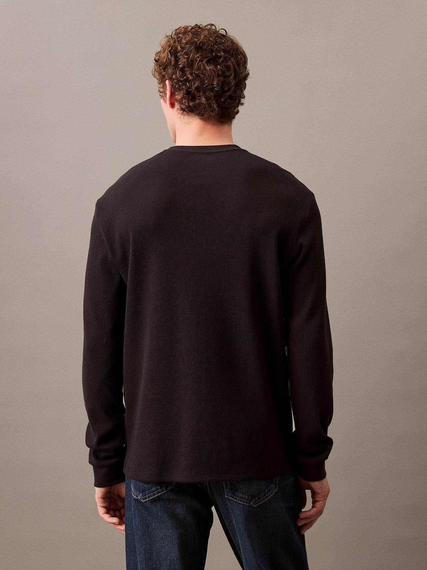 Polera Manga Larga en Tejido Punto Negro Calvin Klein-2