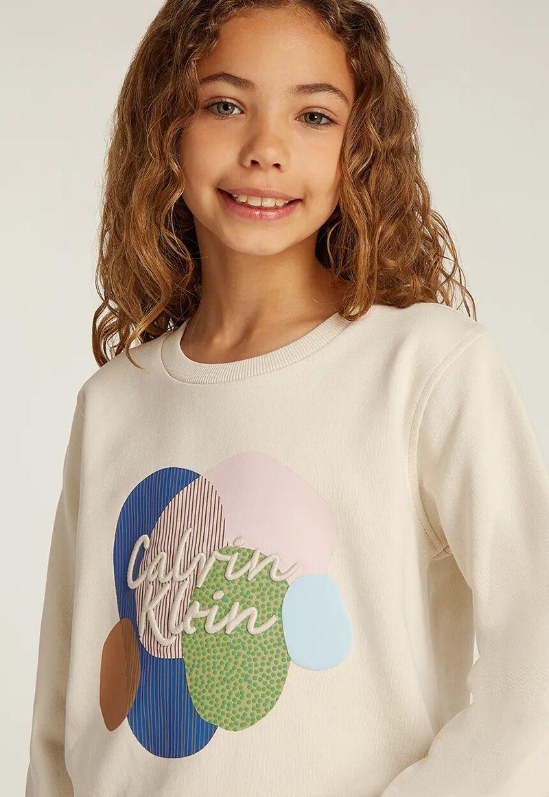 Polerón holgado con gráfico Beige Calvin Klein-2