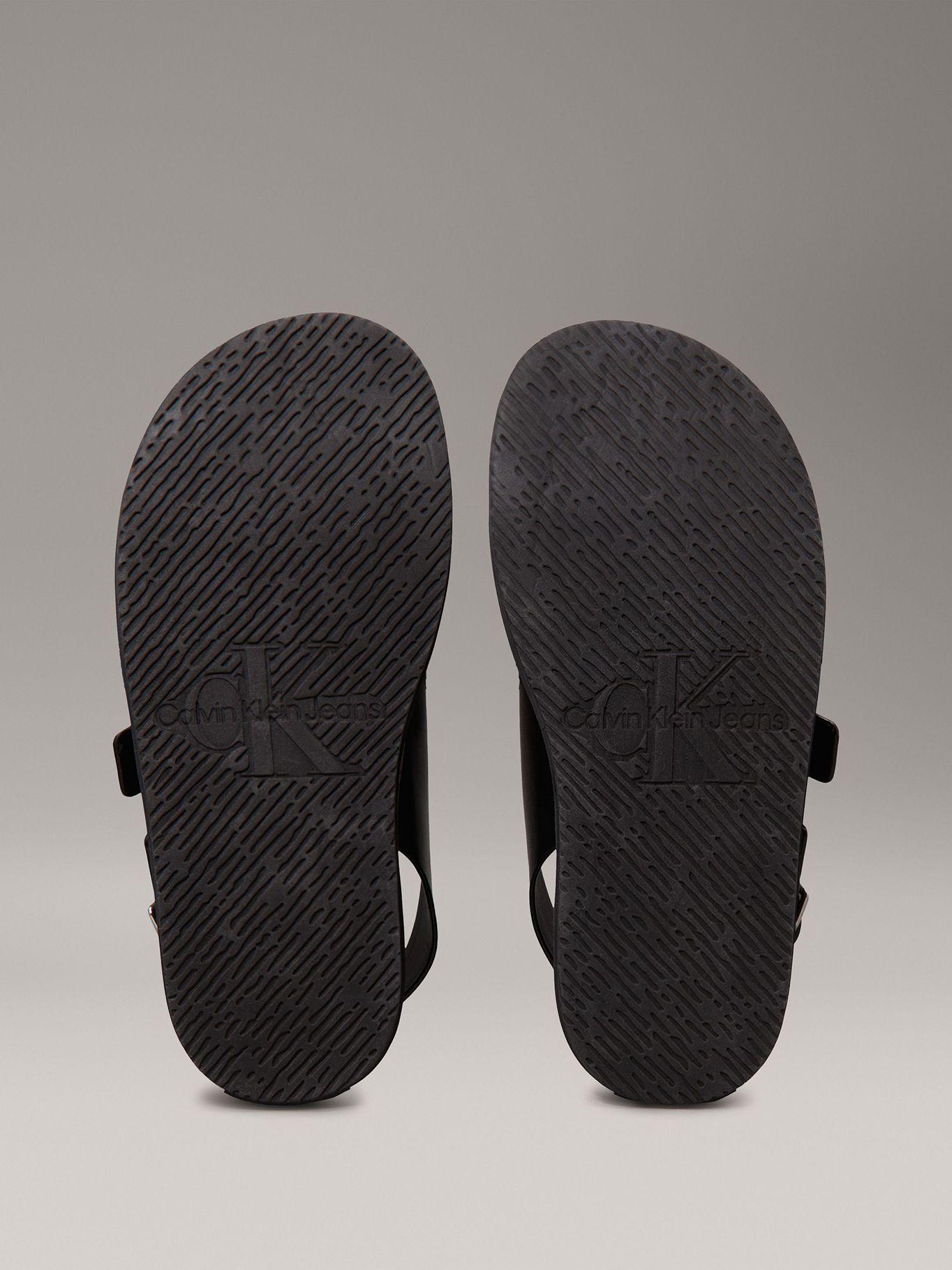 Sandalias de Cuero con Hebilla Negro Calvin Klein-3