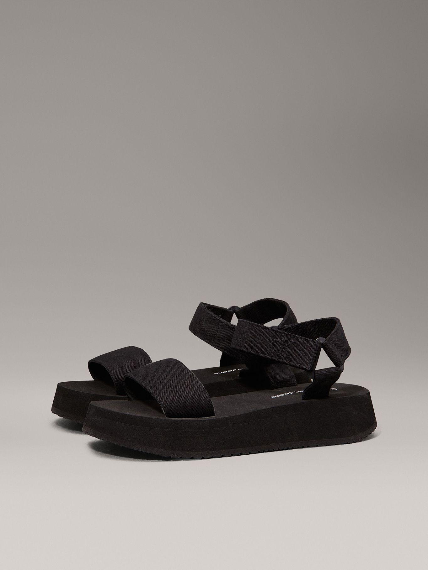 Sandalias de Lona Velcro Webbing Negro Calvin Klein-0