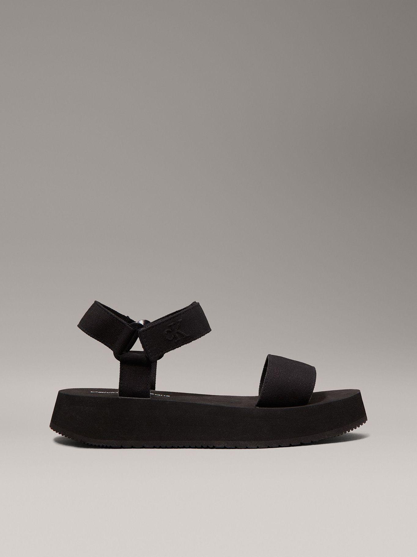 Sandalias de Lona Velcro Webbing Negro Calvin Klein-4