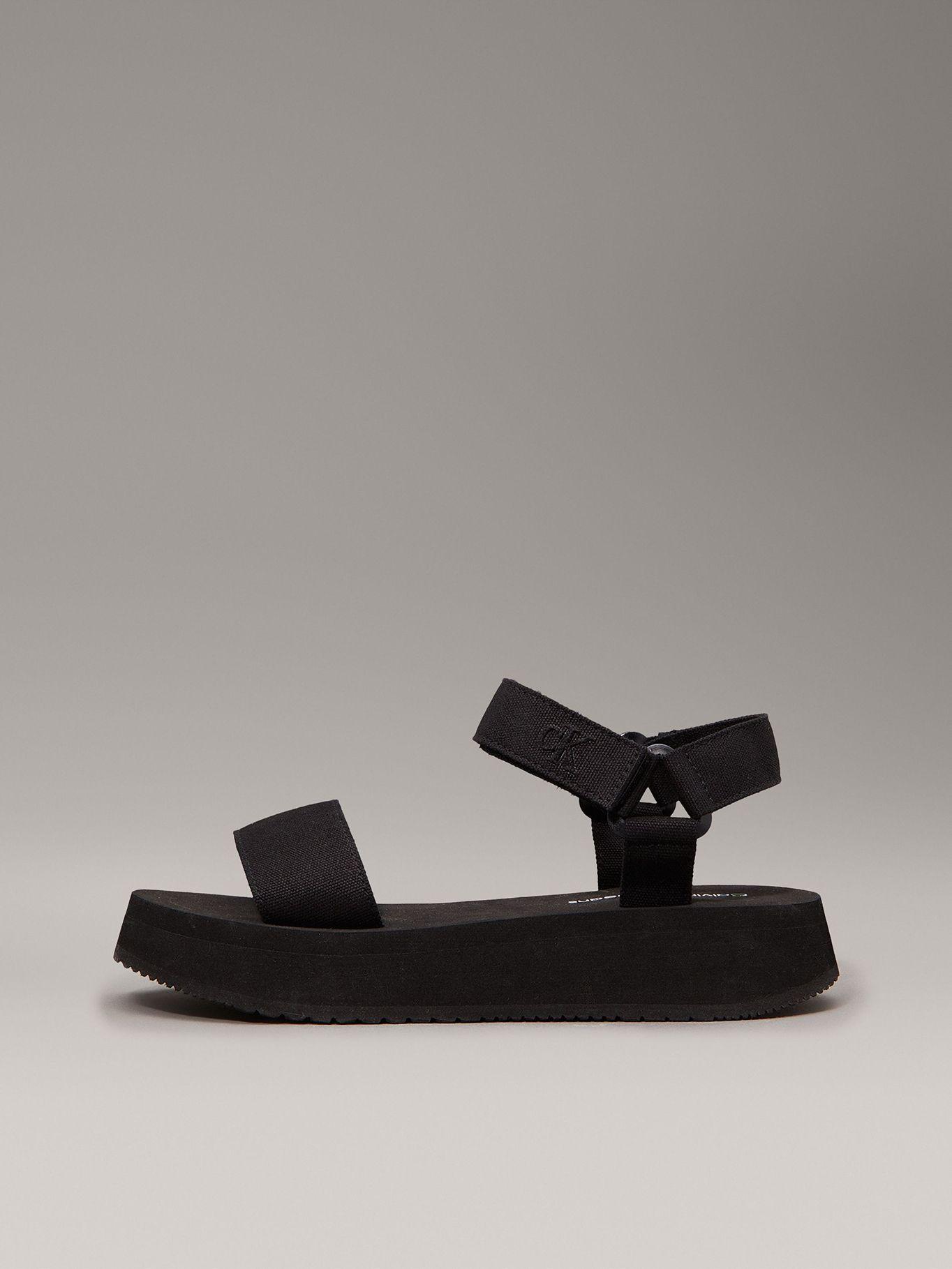 Sandalias de Lona Velcro Webbing Negro Calvin Klein-5