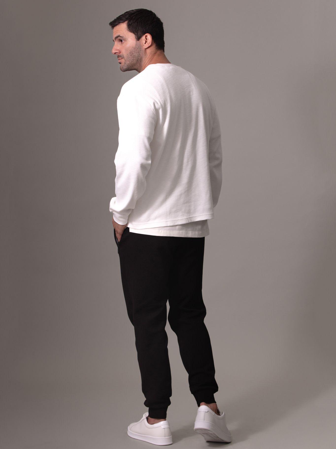 Polera LS Slub Rib Blanco Calvin Klein-2