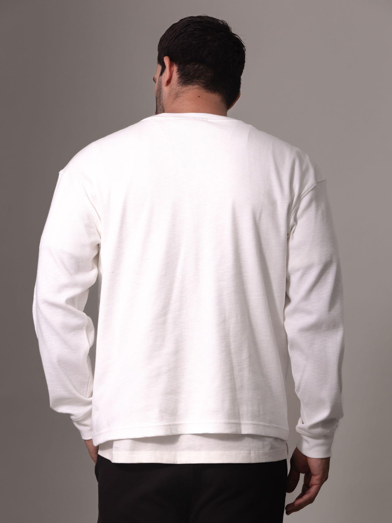 Polera LS Slub Rib Blanco Calvin Klein-3