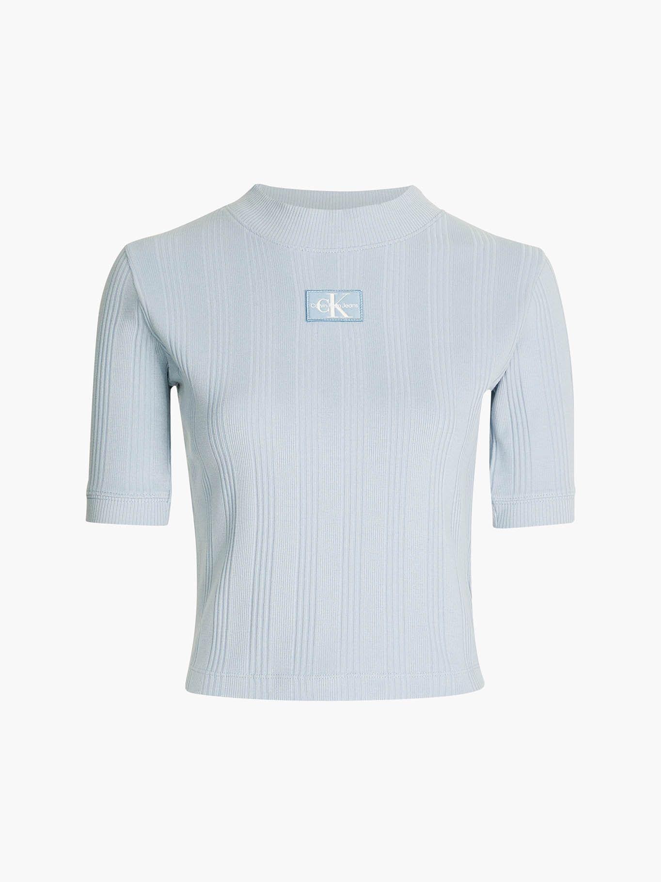 Camiseta acanalada de manga corta Blanco Calvin Klein-5
