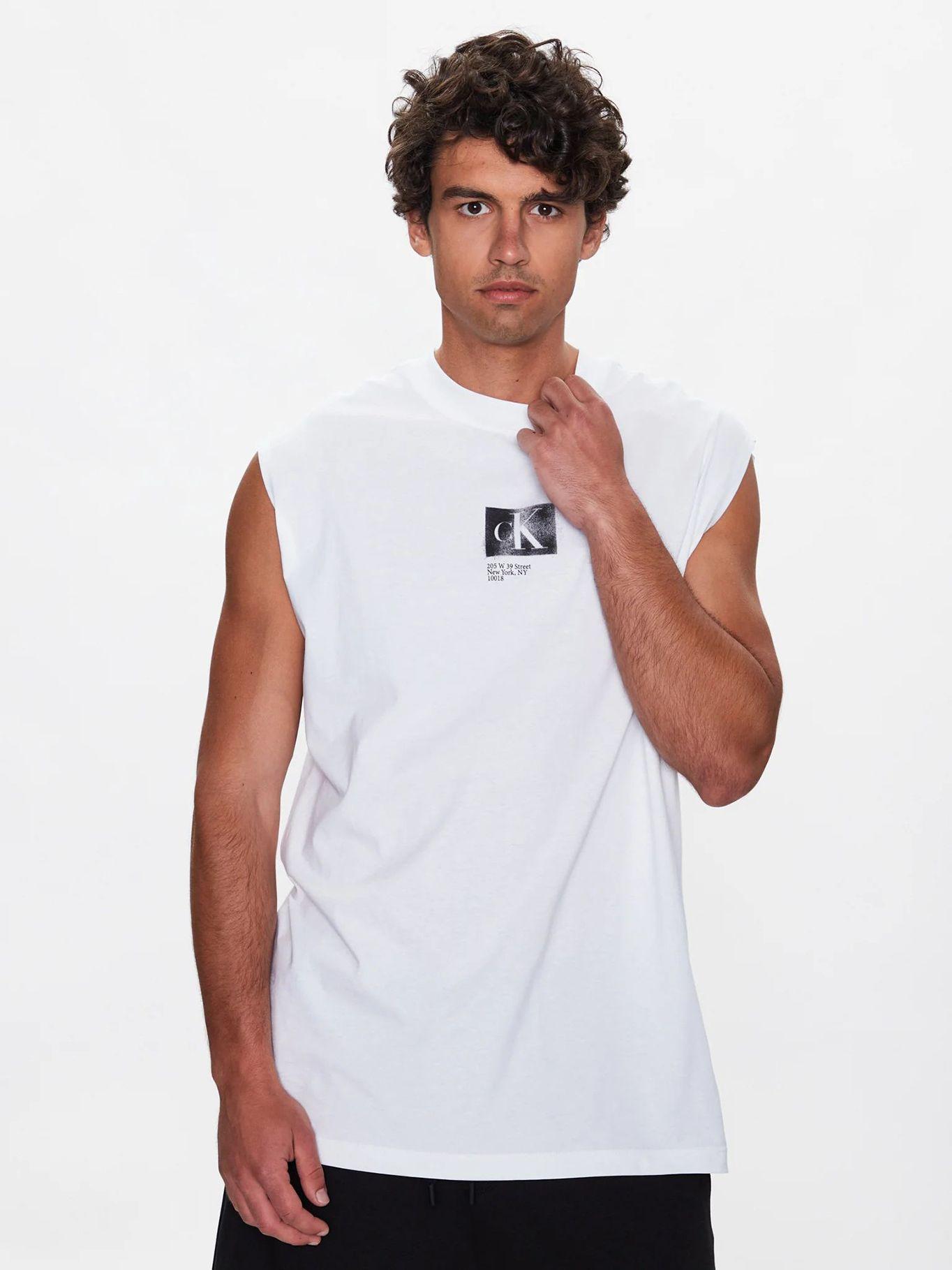 Camiseta de tirantes oversize Blanco Calvin Klein-0