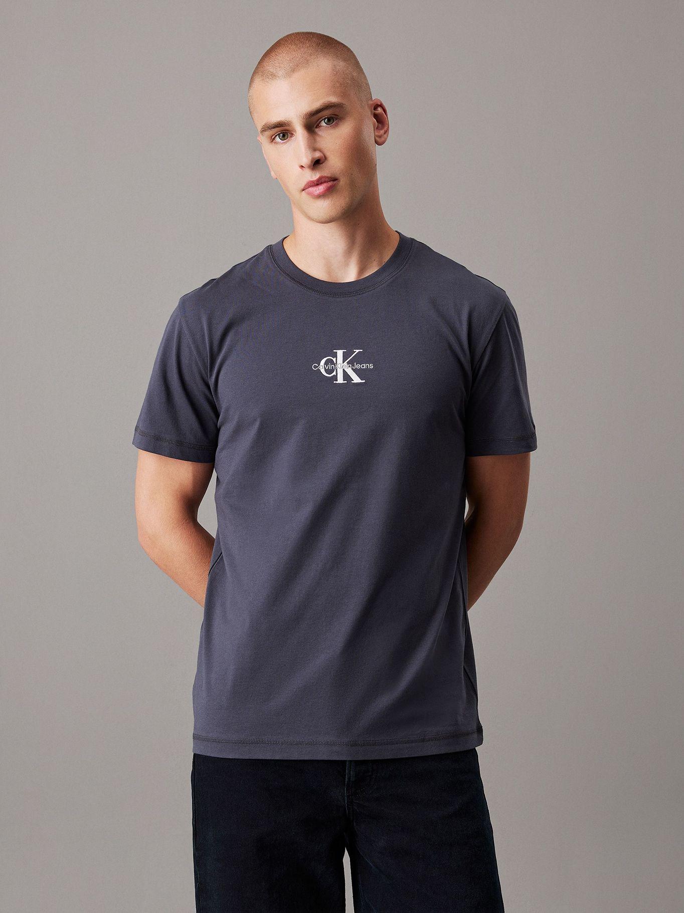 Polera con monograma Azul Calvin Klein-0