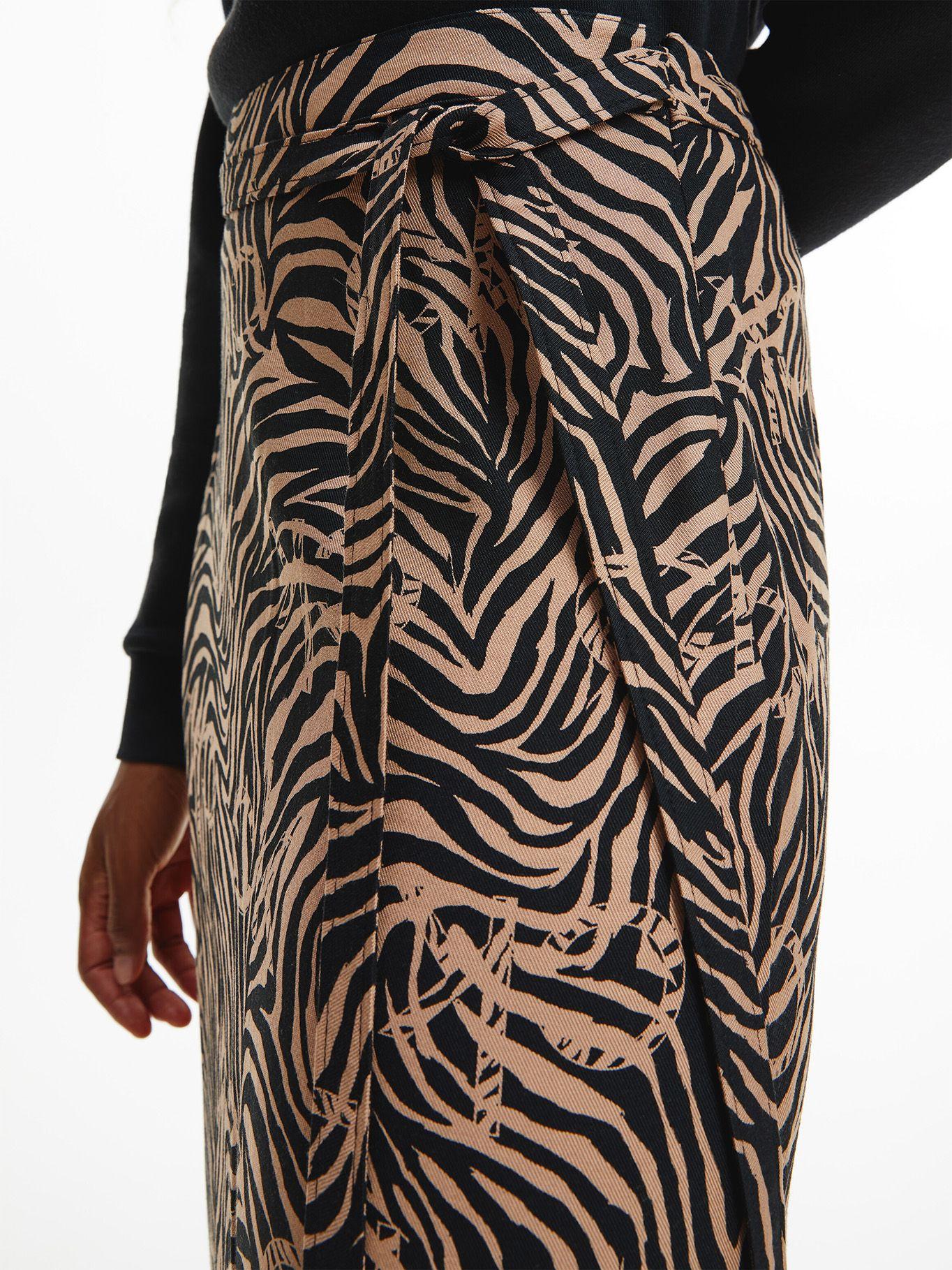Falda Midi Winter Viscose Beige Calvin Klein-3