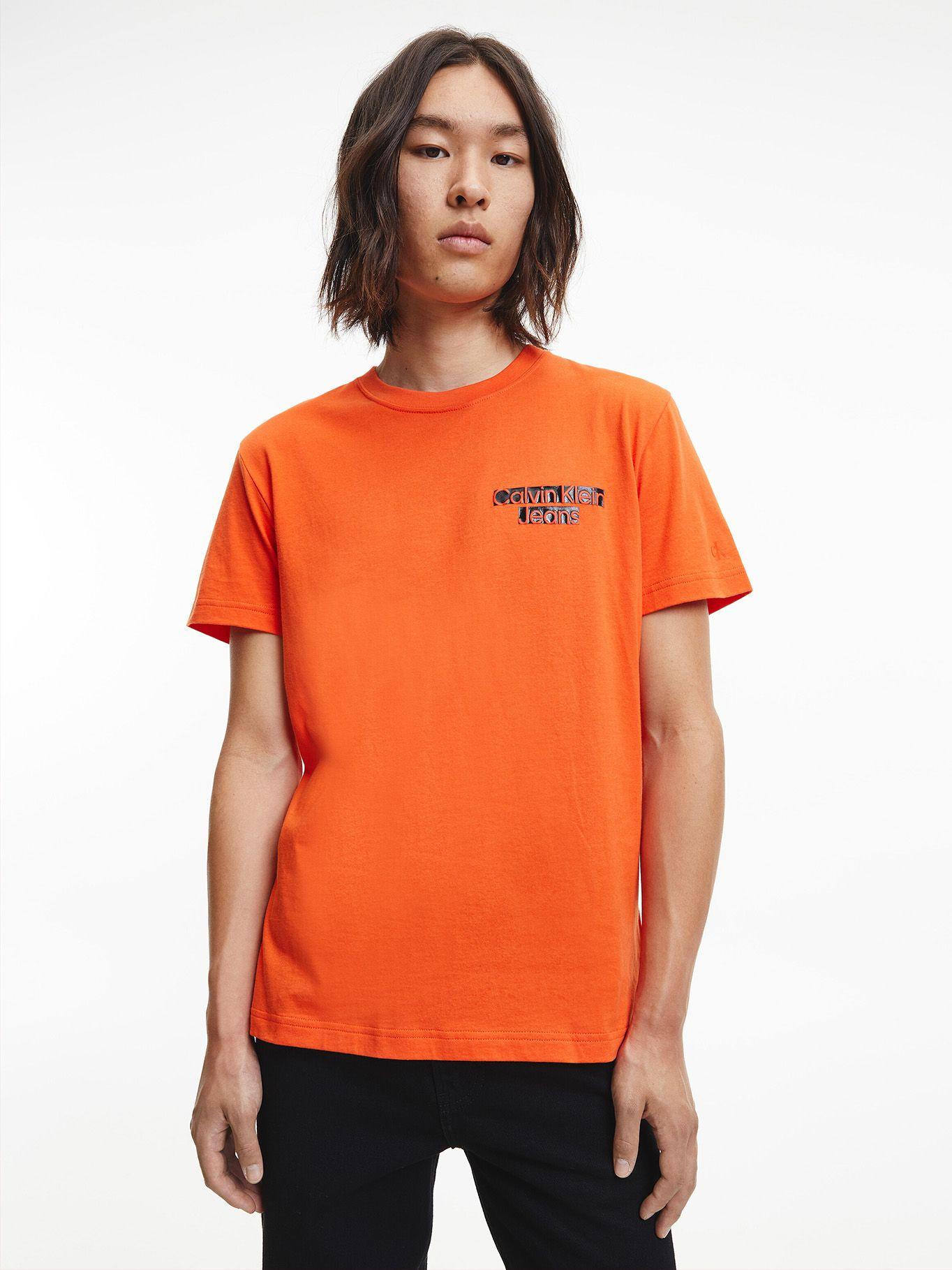 Polera Seasonal Blocked Naranja Calvin Klein-0