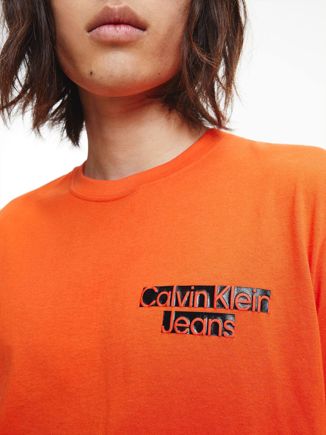Polera Seasonal Blocked Naranja Calvin Klein-3