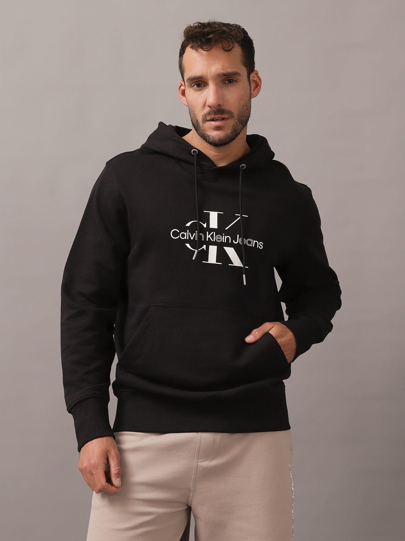 Polerón con Gorro Disrupted Outline Negro Calvin Klein-0
