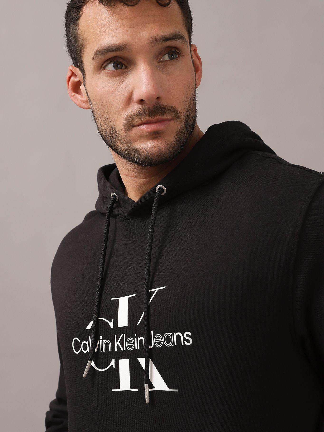 Polerón con Gorro Disrupted Outline Negro Calvin Klein-3
