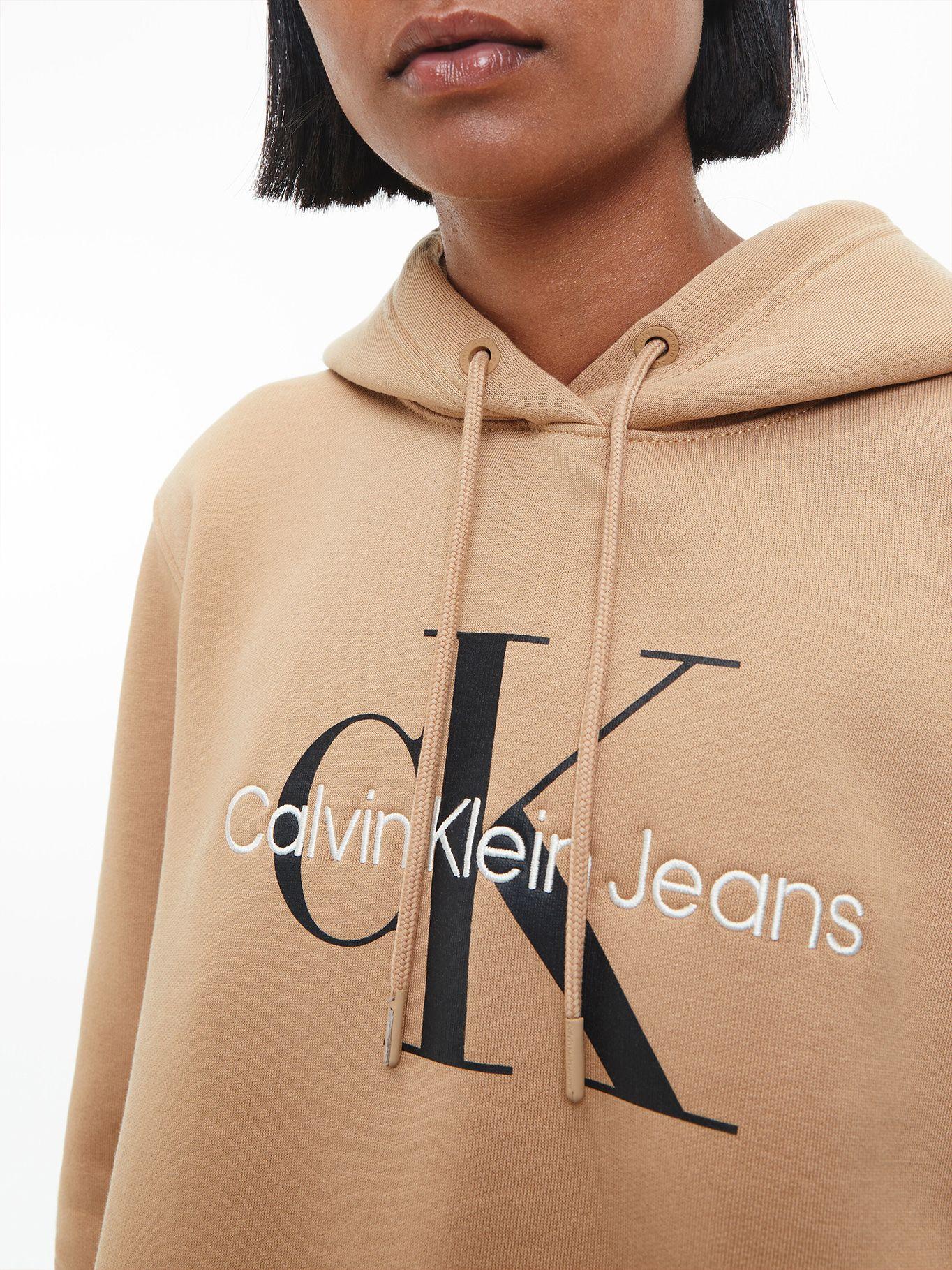 Polerón Hoodie Iconic Monologo Café Calvin Klein-3
